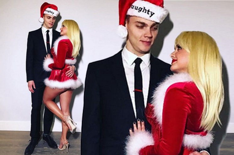 Ariel Winter is a sexy Santa as she dons blonde wig for steamy Christmas snap with her boyfriend