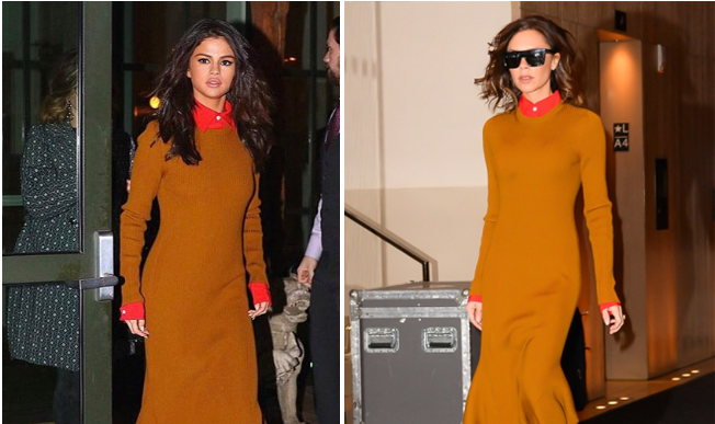 Selena Gomez and Victoria Beckham Had a Major Twinning Moment