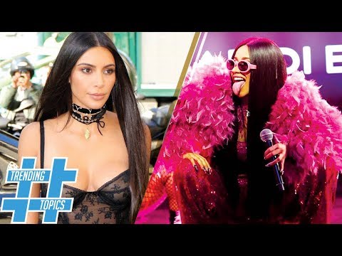 Kim Kardashian wears Lingerie as Streetwear, Cardi B Serves looks in Feathers!